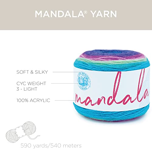 Image of Lion Brand Mandala Yarn, Multicolor Craft Yarn for Crocheting and Knitting, 2-Pack