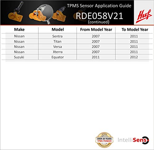 RDE058V21 - BH SENS Direct-Fit 315MHz OE Quality TPMS Sensor for Infiniti, Nissan, Suzuki by HUF - Image 4
