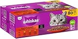 WHISKAS® Multipack Portionsbeutel 1+ Klassische Auswahl 4 Varietäten Rind, Huhn, Lamm...