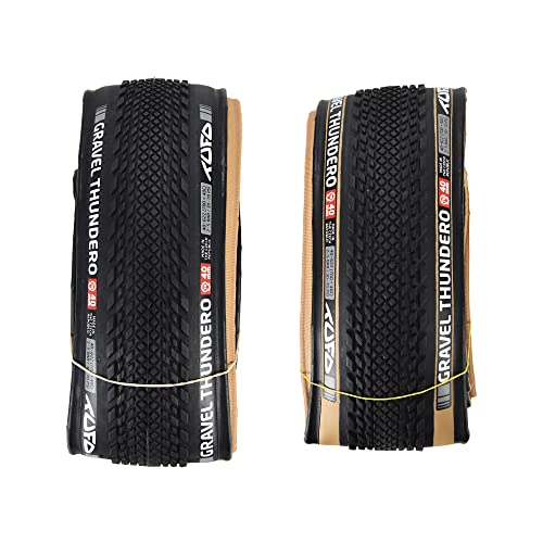 Pneu TUFO Thundero 700X40C de couleur beige et noir pour velo gravel mixte