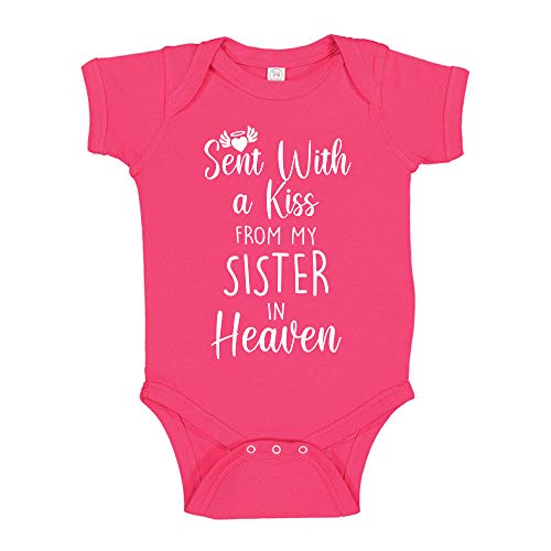 Image of Sent with A Kiss from My Sister in Heaven Baby Bodysuit Infant One Piece