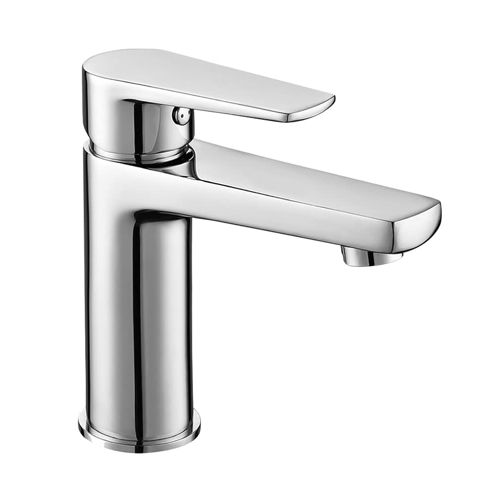 Set miscelatori rubinetteria bagno lavabo bidet e vasca da bagno con doccetta, completo di accessori, in ottone cromato, Erika (Set lavabo bidet vasca con doccetta)