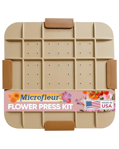 Microfleur Flower Preservation Press Kit, Portable Quick & Easy for Pressed Flowers, Craft Flower...