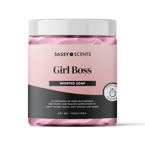 Sassy Scents - Whipped Soap, Girl Boss - Cleanse and Nourish the Skin, With Uplifting Fragrance - Gentle and Suitable for all Skin Types - Vegan Friendly - 115g