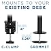 Mount-It! UltraWide Monitor Mount and TV Desk Mount | Heavy-Duty Height and Tilt Adjustable Monitor Stand for Screens up to 42