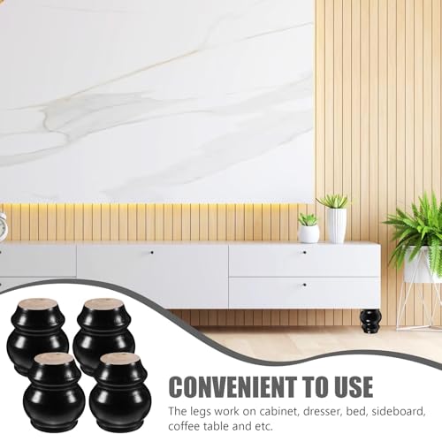 Patas de madera para sofá PRETYZOOM de 4 piezas que elevan el estilo de salones modernos 4