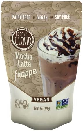 Coconut Cloud Mocha Frappe Mix: Vegan Iced Coffee Latte Powder, 6 Servings