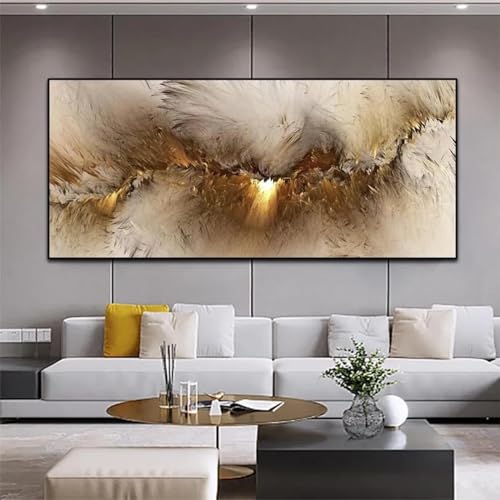 Nuage mural photo gris et jaune pour une ambiance de salon moderne et apaisante