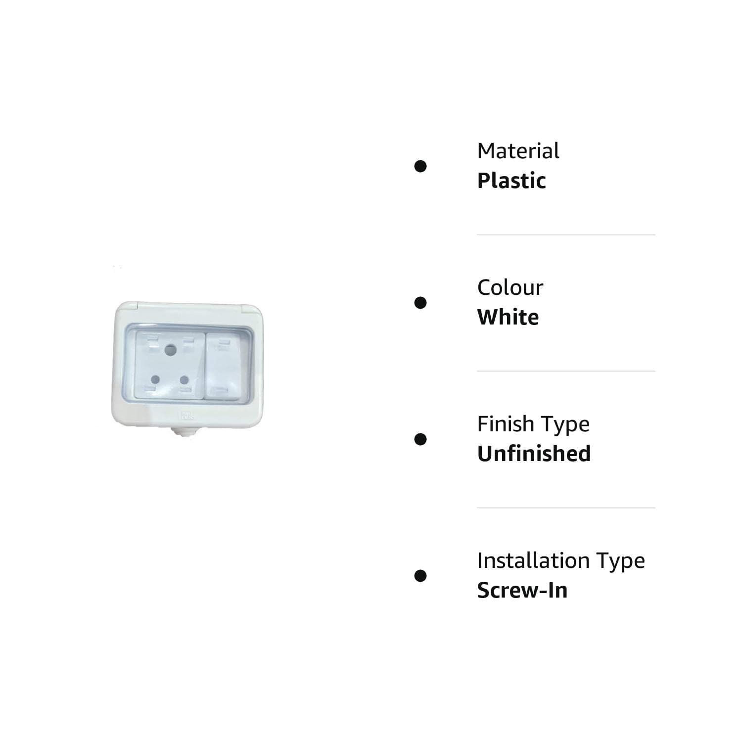 kesig® Waterproof Wall Socket Plate Panel Switch Box Cover Protector Supplies|Waterproof Box Cover Wall Switch Socket Face Plate Panel Box(Pack Of 2) 2
