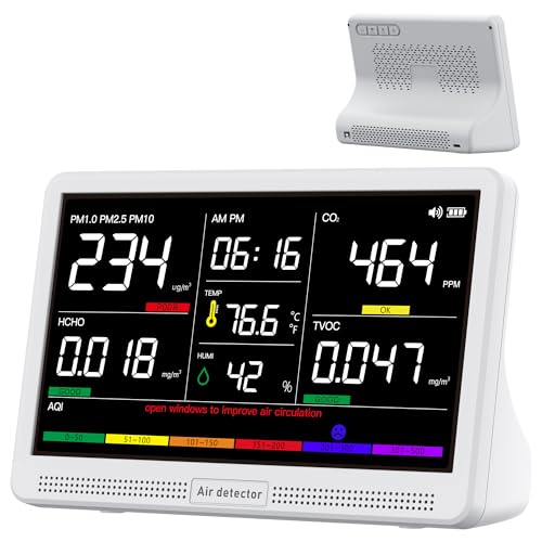 bonoch 16 in 1 Air Quality Monitor Indoor 7" Display