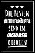 Die besten Autoverkäufer sind im Oktober geboren: Notizbuch A5 I Dotted I 160 Seiten I Tolles Geschenk für Kollegen, Familie & Freunde