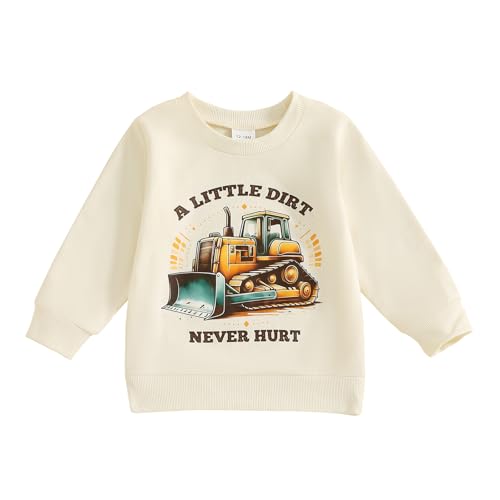 Toddler Boy Clothes Western Farm Letter/Animal/Tractor/Corn Sweatshirt Crew Neck Long Sleeve Shirt Pullover Tops