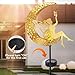 Bloepum 2X Solar Garden Lamp Statues Outdoor Decor, Fairy Moon Figurine Light Stake, Housewarming Ornament for Patio, Lawn, Yard