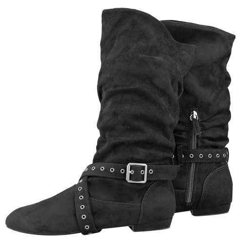 Urban Step Dance Line Shoes Suede Sole Boot Step Women Latin Dance Boots Salsa Shoe Long Warm Up Line Shoes West Coast Swing Dance Boots3