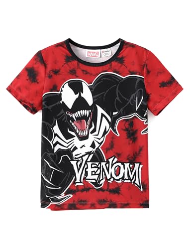 Marvel Venom Shirt Boys Athletic Graphic T-Shirts UV UPF Sun Protection Short-Sleeve Junior Tees Sports Quick Dry Tops Kids Clothes 9-10 Years