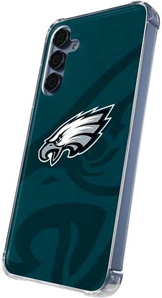 Skinit Clear Phone Case Compatible with Galaxy S24 - Officially Licensed NFL Philadelphia Eagles Double Vision Design