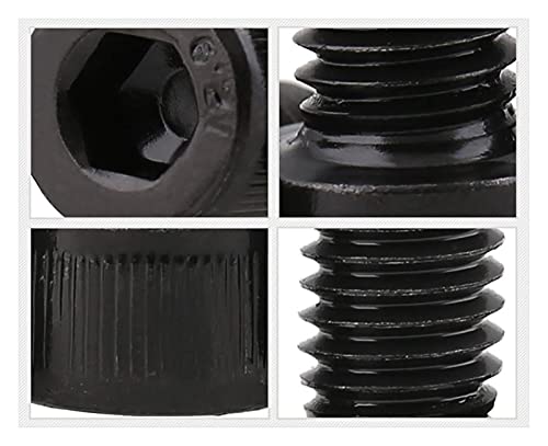 Vis à bois DIN912 M4 en acier noir pour fixation mécanique - 7
