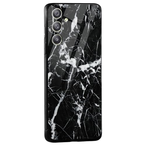 Image of COLORflow Back Cover Compatible with Samsung Galaxy A34 5G | Black Marble White | Shockproof TPU Bumper Cover with Camera Protection Back Cover