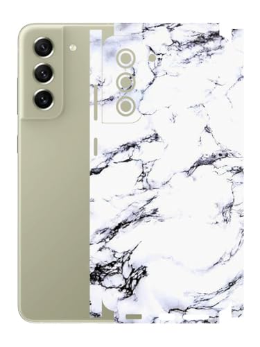 Image of AtOdds - Full Body Back Screen Guard Protector Film - Lamination Wrap Skin Sticker Compatible with Samsung Galaxy S21 FE | Scratchproof Matte Finish (Design - Marble)