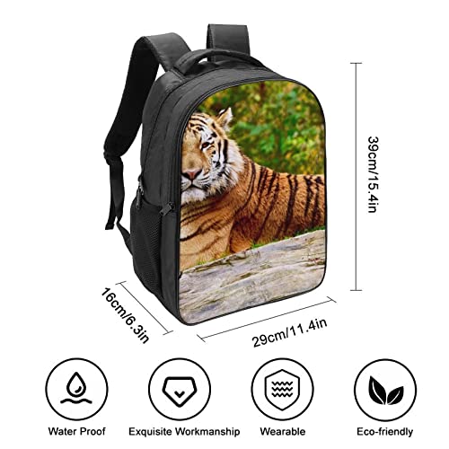 Sac à dos de loisirs avec impression tigre 3D cool et ergonomique - 2