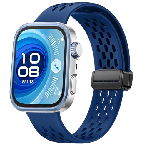 [SumNeol] �o���h Huawei Watch Fit 5 Pro/4 Pro/Huawei Watch Fit 5/4/3 �Ή� �����o���h �V���R���f�� ���C�o�b�N�� �}�O�l�b�g���o�b�N�� �ւ��x���g �T�C�Y���� �h���� �ʋC�� ���K �j�����p 