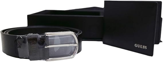 Guess Gift Box: Set Cintura + Portafoglio Uomo Gerard in Pelle Colore Nero  GS20GU01 : Amazon.it: Valigeria