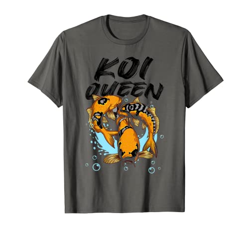 Divertido Koi Queen Regalo Nishikigoi Carp Fan Mujer Día de la Madre Camiseta