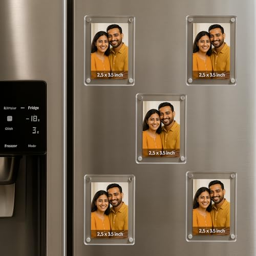 tinydabba Magnetic Acrylic Photo Frame | Double-Sided Display Set of 5 by tinydabba