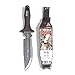 Nisaku NJP811 Field and Hunting Knife Hardened HRC58 Edition, Authentic Tomita (Est. 1960) Japanese Stainless Steel, 7.25" Blade, Ergonomic Plastic Handle