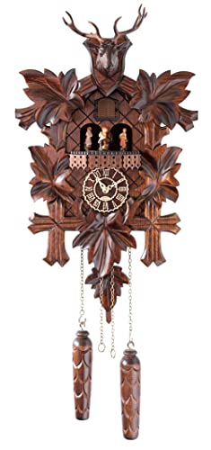 Trenkle Quartz Cuckoo Clock Hunting Clock, with Music, Turning Dancers