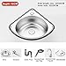 Corner Sink Wall Mount Bathroom Laundry Restaurant Sink Single Bowl Stainless Steel Sink with Drainer Unit and Tap for Outdoor Indoor, Garage, Laundry/Utility Room,Restaurant,Kitchen.
