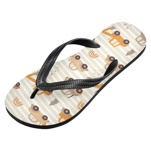 Burbuja Cars Rainbows Flip Flops for Women Men, Soft Thong Sandals Rubber Slippers for Pool Beach Essentials2