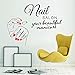 Elegant Nail Salon Wall Decal - Removable PVC Sticker Featuring Manicure Hands, Nail Polish, and Beauty Quote - Perfect for Nail Spa, Beauty Salon, or Makeup Room Decor - 22