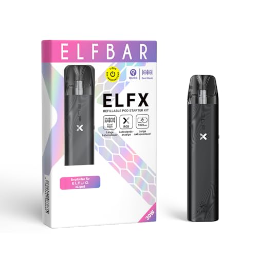 ELFBAR ELF Bar ELFX Kit Pod System 1000 mAh 2 ml - verschiedene Farben (Black)
