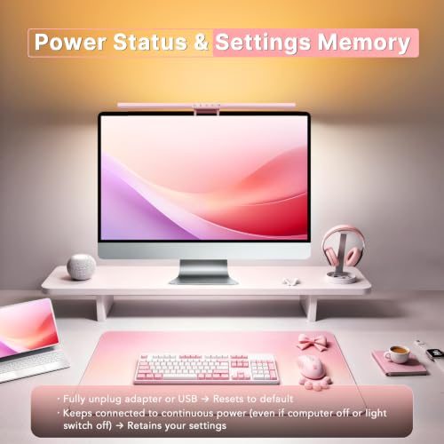 Image of Syrinx Monitor Light Bar for Home Office & Gaming, Eye-Caring Computer Monitor Lamp, No Glare Screen Light, CRI95+, Stepless Brightness & Color Temp Adjustment, USB Powered, for Flat & Curved Monitors