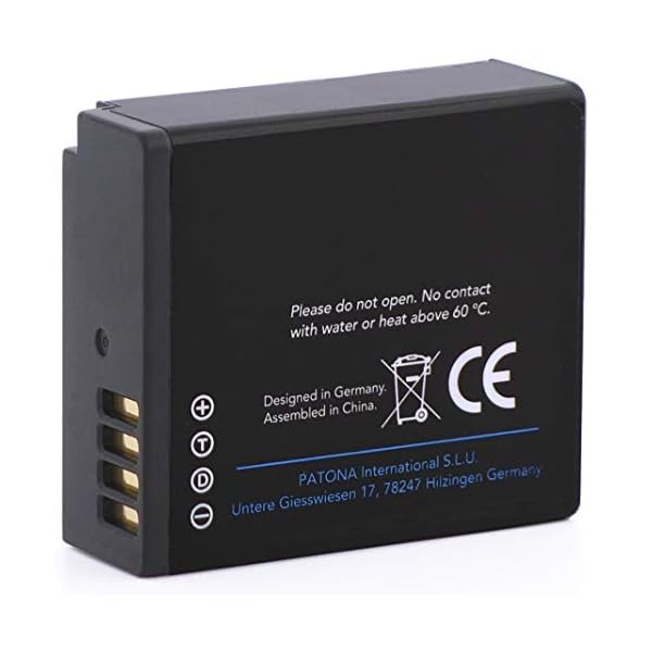 PATONA Platinum Akku DMW-BLG10-E DMW-BLE9 BP-DC15-E (1000mAh) Infochip, Intelligentes Akkusystem - Kompatibel mit Panasonic Lumix DC G110 GX9 TZ202 TZ202D TZ91 DMC TZ101 TZ81 GF6 GX7 GX80 LX100 S6 – Bild 4