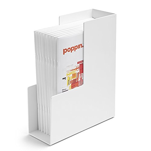 Poppin 12.25'H x 3.75'W x 9.75'D Plastic Magazine File,...