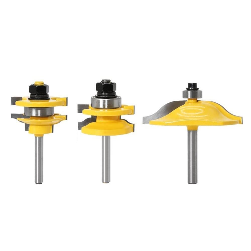 3 pz 1/4 "gambo grande porta pannello armadio tenone fresa fresa