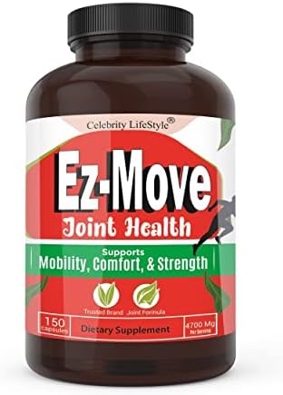 Ez-Move (150 Pills) Glucosamine Chondroitin MSM Joint Supplement , Joint Support Joint Health Supplement Men and Women Joint Pills Joint Health Formula Joint Relief Supplement