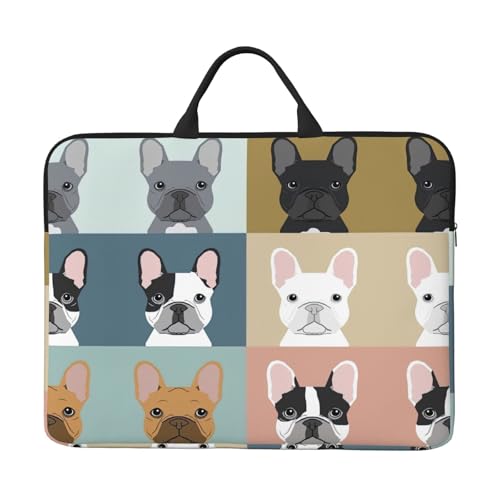 french bulldog 14in Laptop Case Sleeve Bag miniatura 1