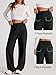 EVALESS Women's High Waist Dress Pants Stretchy Work Pants Business Casual Ladies Pants 2026 Summer Spring Fashion Teacher Pants Button Straight Leg Office Pant Knit Comfy Loose Slacks Black X-Large