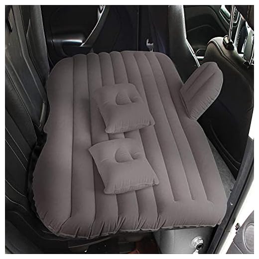 FBSPORT Car Travel Inflatable Mattress Portable Travel Camping Mattress Sleep Bed for Road Trips Universal SUV Blow Up Mattress with Two Air Pillows