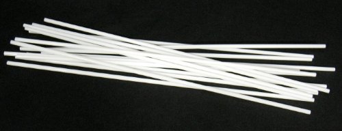 Pitillos extra largos de plástico blanco 18" x200 miniatura 2