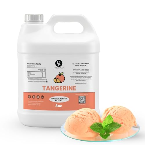 Dolce Flav Tangerine Flavoring Oil for Baking, Candy and Frosting, 8 Fl Oz