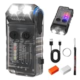 NASOFIR V20 Small Powerful EDC Flashlight, High Lumens 1000 LM USB C Rechargeable Mini LED Keychain Pocket LED Flash Light with Clip, COB Side Light, Magnetic Base & Beeping Alarm - 14 Modes, IP67 - Image 1