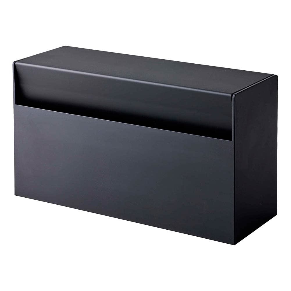 Yamazaki 5440 Magnetic Paper Holder, Black, Approx. W 9.6 x D 3.4 x H 5.3 inches (24.5 x 8.7 x 13.5 cm), Tower, Paper Towel Case