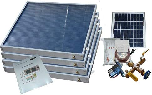 4 Panel Standard SW-38 Hybrid Solar Water Heater Kit- Single Row Installation