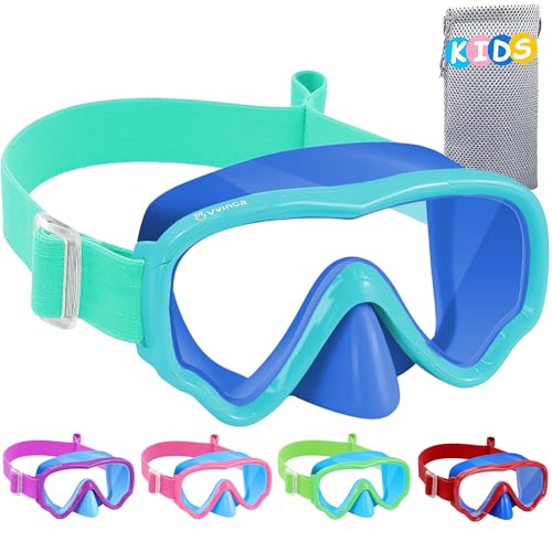 Gafas de Natación para Niños con Cubierta de Nariz, Máscara de Tela Antivaho para Natación 3-15