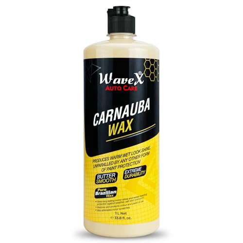 WaveX Carnauba Wax Car Polish Cream (1 L) | Car Wax That Provides Deep Wet Shine | Car Wax Polish...