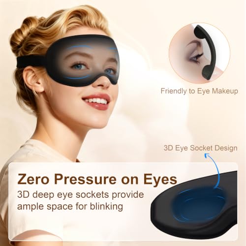 Gritin Schlafmaske für Seitenschläfer Damen & Herren 3D Bequem Schlafbrille – Ansicht 2
